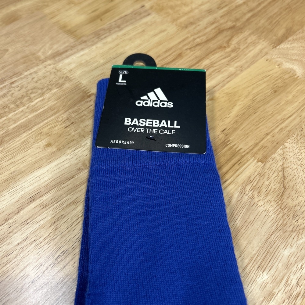 Adidas Baseball Over The Calf Socks Aeroready Blue Mens Large 5151101D-OTC